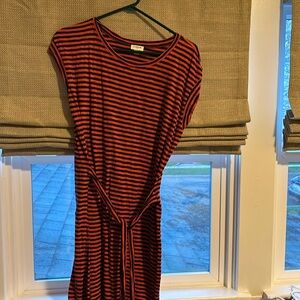 J. Crew striped dress.